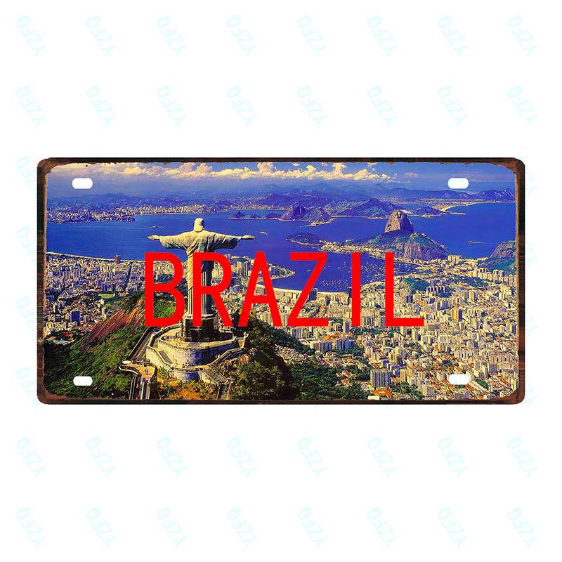 30X15cm City County Sign Plaque Metal Vintage Travel Souvenir Wall Home Cafe Shop Restaurant Decoration  Poster Cuadros DC-0085B