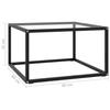 VidaXL Table basse Noir avec verre trempé 60x60x35 cm