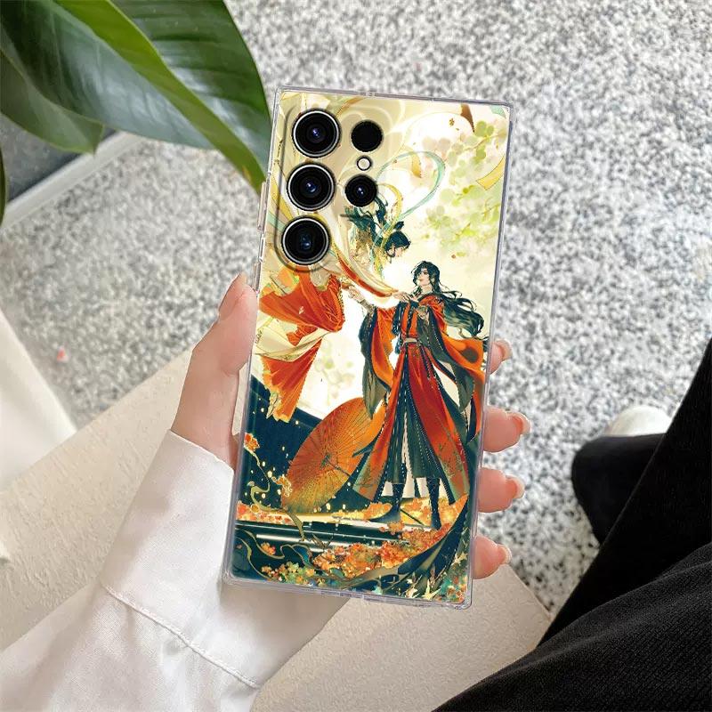 Heaven Official's Blessing Anime Phone Case For Samsung S26 S25 S24 S23 Ultra S22 S20 Plus S21 S25 FE Clear Cover S26Ultra Funda
