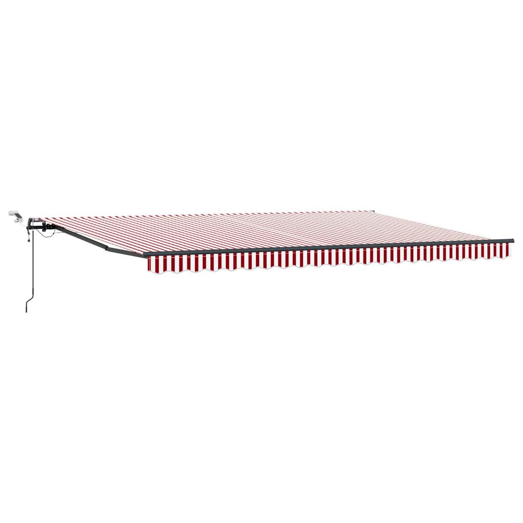 Awning Fabric Red and White 500 X 300 Cm Polyester