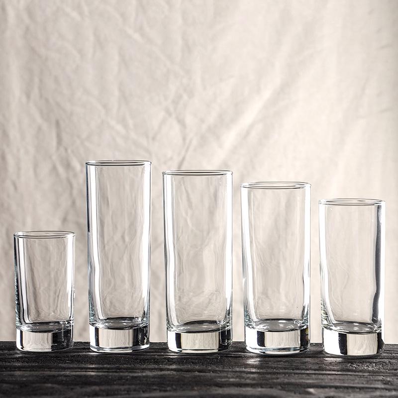 Clear Glass Beverage Cup for Water, Juice, Tea, or Milk