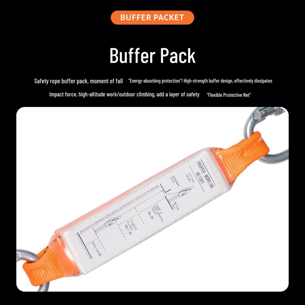 High-Altitude Safety Belt with Single/Double Hook Elastic Rope for Fall Protection