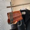 Women Small Square Bag Retro Versatile Wide Shoulder Strap Large Capacity Casual Portable Female One Shoulder Crossbody Bag
