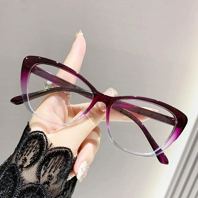1.67 1.74 -8 to +8 Retro Cat'S Eye Myopia Glasses Women Men Trendy Luxury Design Minus Diopter Eyeglasses High Definition Anti-Blue Light Glasses