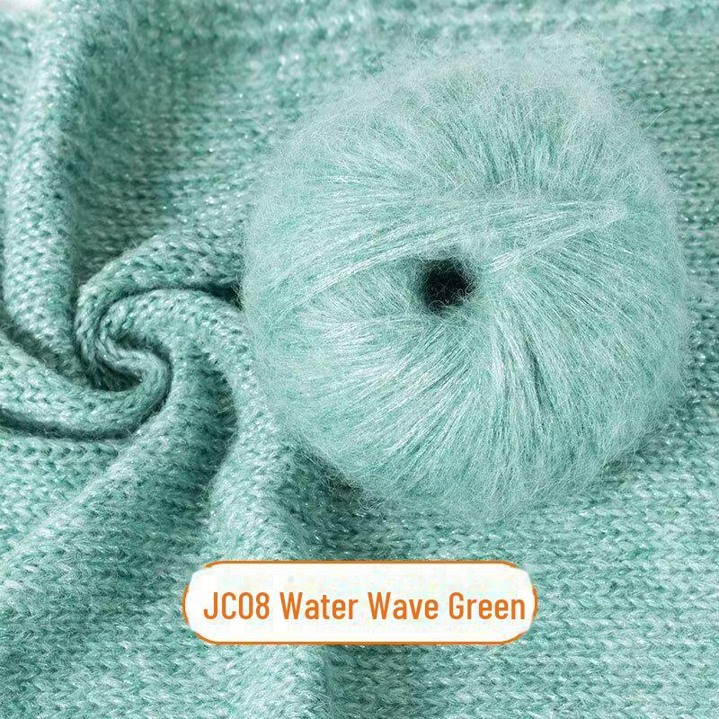 New Glitter Mohair Yarn for DIY Scarves and Baby Items