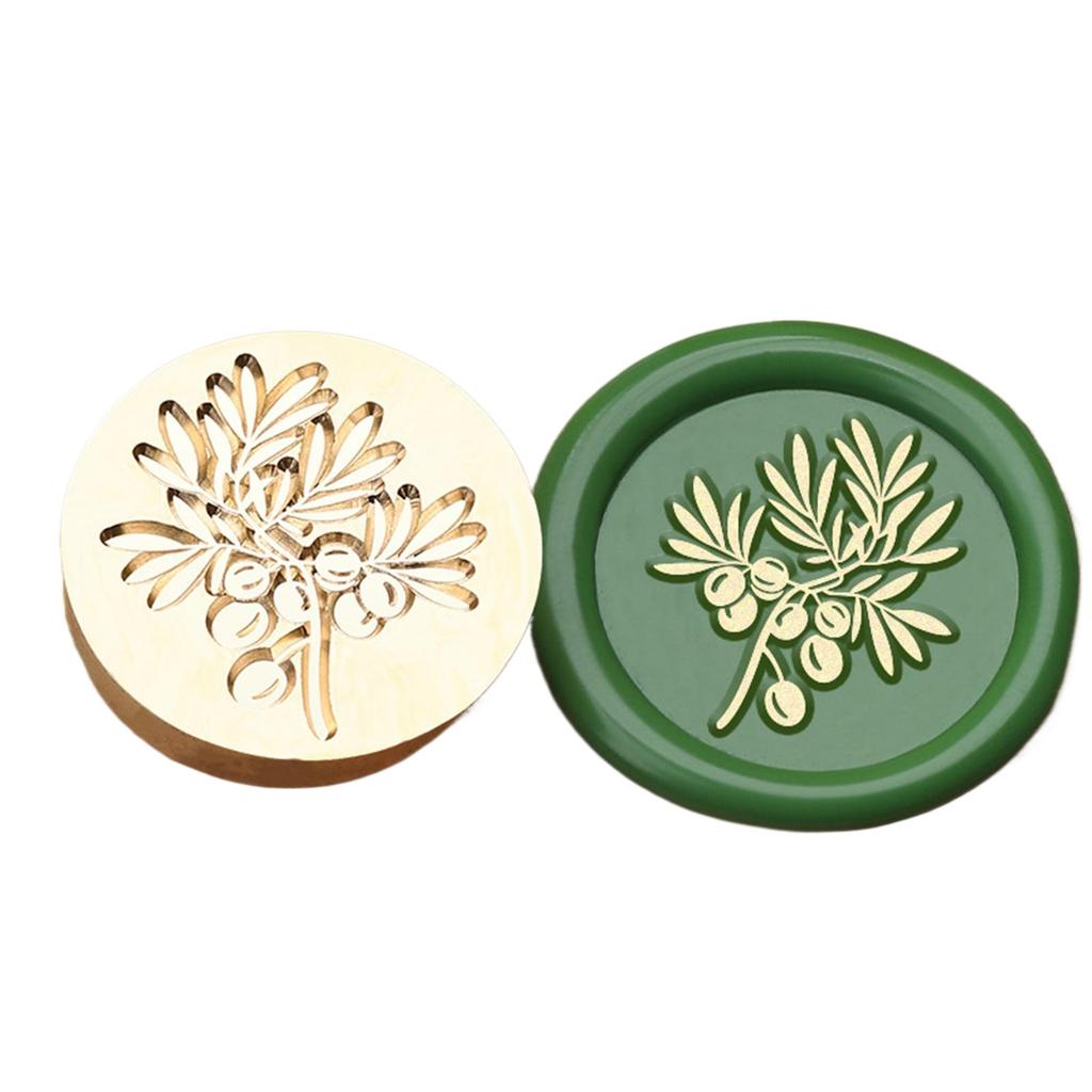 Plant Themed Seal Stamp Head Antique Embossed Sealing Stamp Head for Seal Envelope Invitation Decoration Scrapbooking