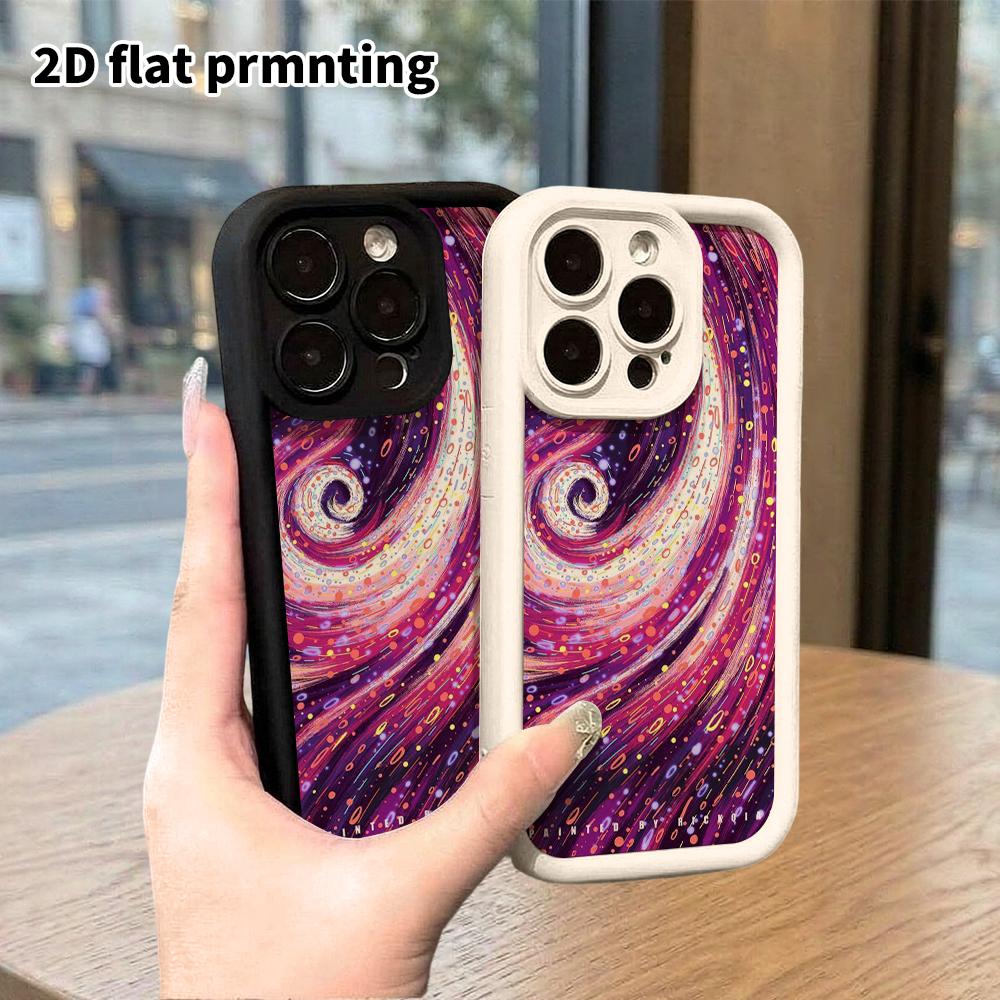 Phone Case: 2D Flat, Fits iPhone 18, 17, 16, 15, 14, 13 Pro, Colorful Swirl, Perfect Christmas and Halloween Holiday Gift