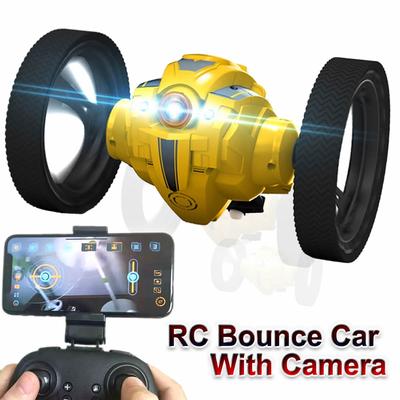 Carro RC com câmera 2.0mp Jumping Sumo WIFI Bounce Car PEG SJ88 4CH 2.4GHz Brinquedo com rodas flexíveis Controle remoto