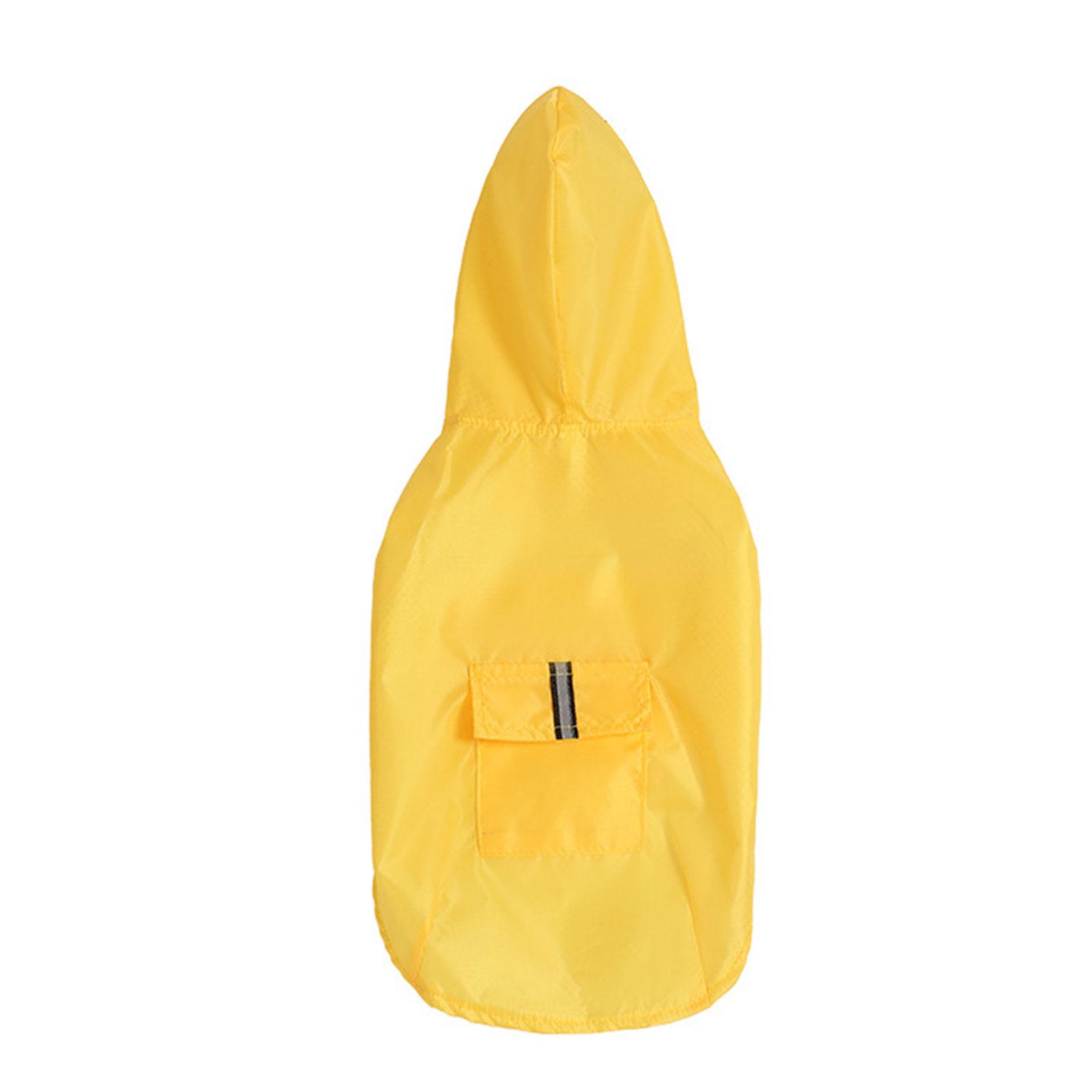 

Дождевик для собак Светоотражающие полосы Комбинезоны с капюшоном Водонепроницаемое пальто для собак Водонепроницаемая одежда для улицы Дождевик M жёлтый