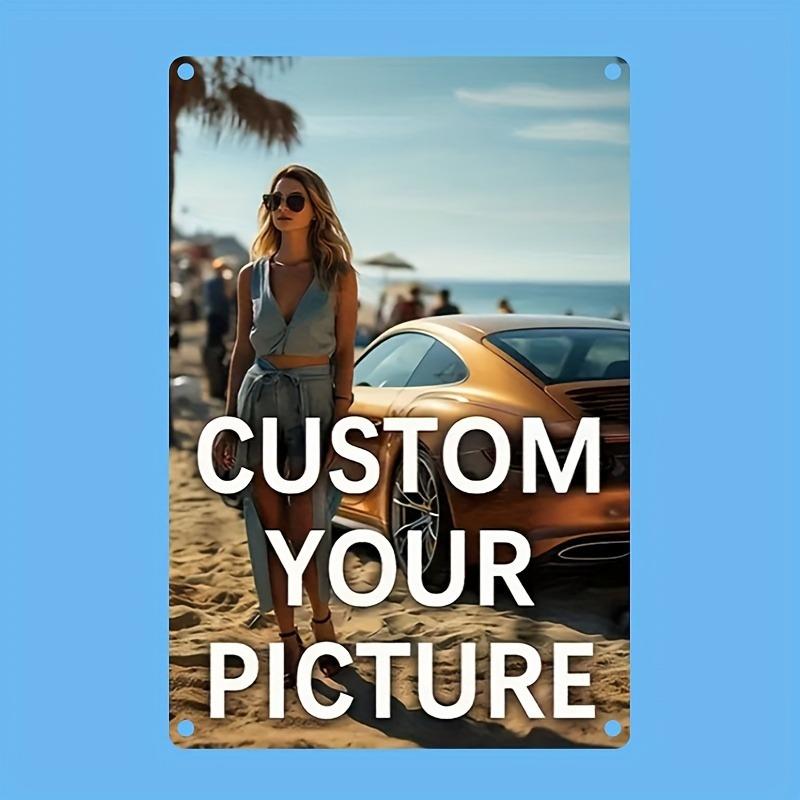Custom Rectangular Metal Tin Wall Art Customized Picture Text Logo Vintage Iron Plate Painting Retro Rust Resistant Wall