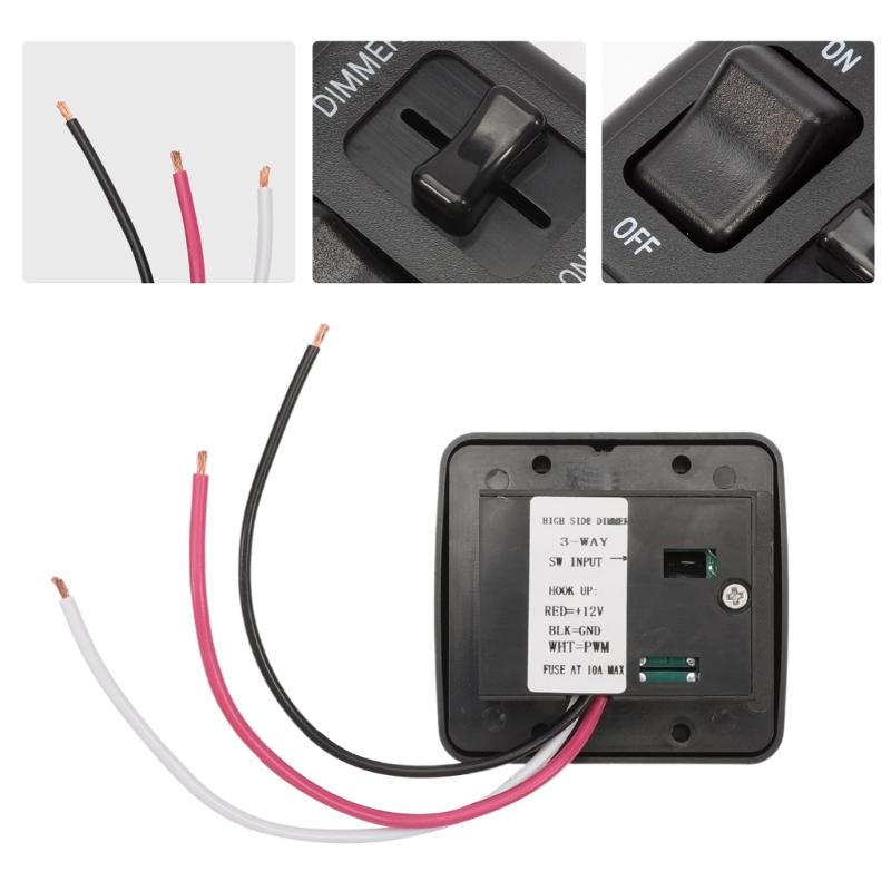 High Durability DC12V Toggle Dimmer Switch Ensuring Safe Lighting Control In Motorhomes And Yachts For Marine Truck Use