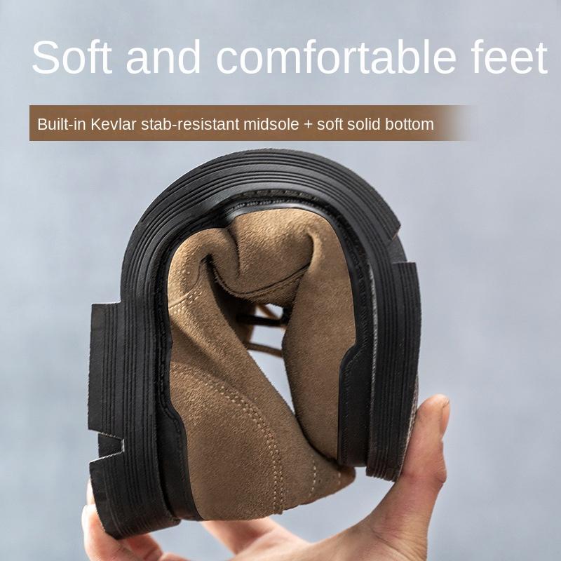 Anti-splash Scalding Welder Real Cowhide Labor Insurance Shoes Protective Shoes Steel Bag Head Anti-smashing Protective Shoes