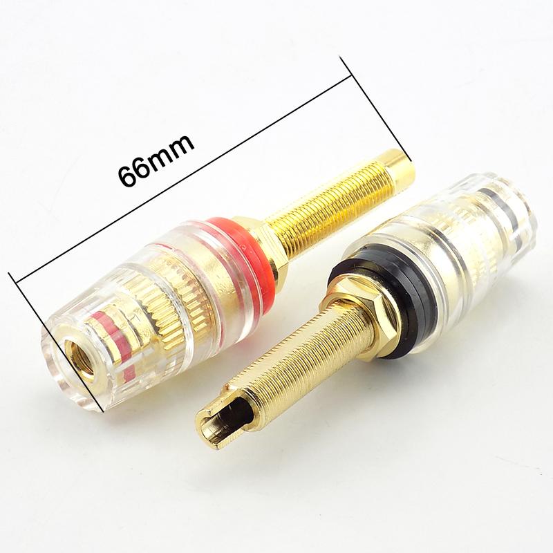 4MM 1pair Red+black Banana Plug Socket Jack Connector Thread Medium Amplifier Speaker Terminal Binding Post Audio