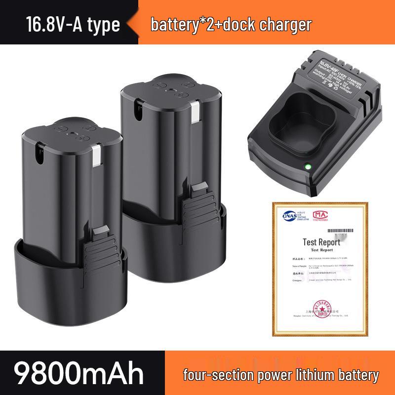 12V Cordless Drill with Lithium Battery Charger, Pistol Grip, and 16.8V/18V Battery for Rotary and Screwdriver Tasks