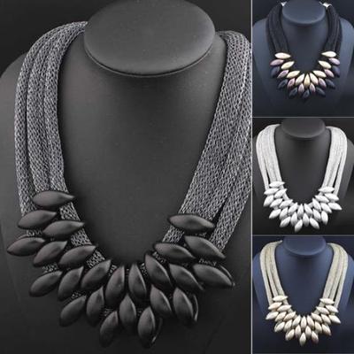 Women's Ethnic Braided Retro Statement Choker Necklace Collar Pendant Jewelry AVE