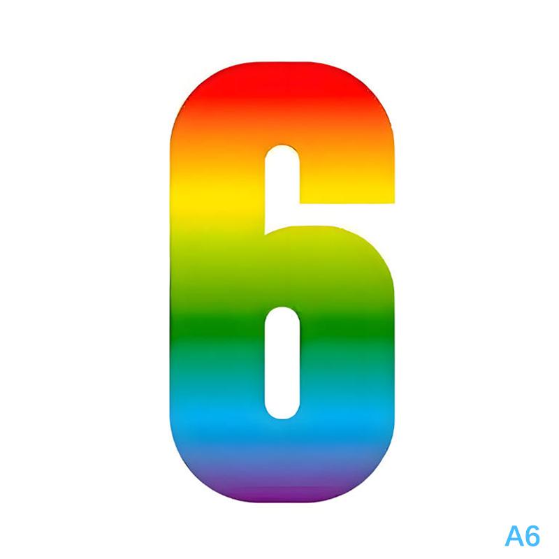 Colorful Wheelie Bin Stickers Large Dustbin Number Stickers Self-Adhesive 0-9 17.5Cm Height For Garbage Bins Mailboxes Garage