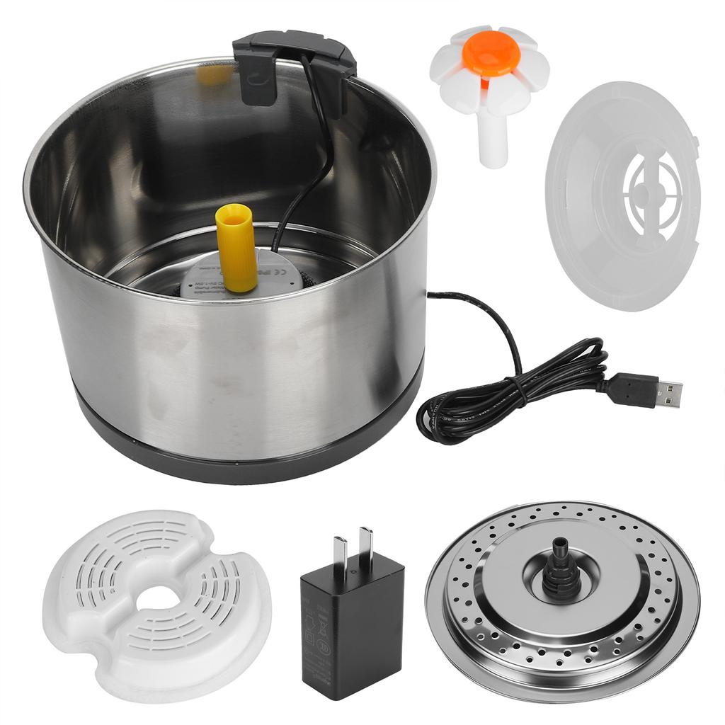 2.5L Cat Water Fountain Dog Drinker Bowl Automatic Electric Mute Dispenser