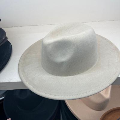 Chapeau Jazz en Daim Britannique Chapeau Cowboy Western Chapeau Caché Chapeau en Feutre Grand Bord Haut de Forme Tendance