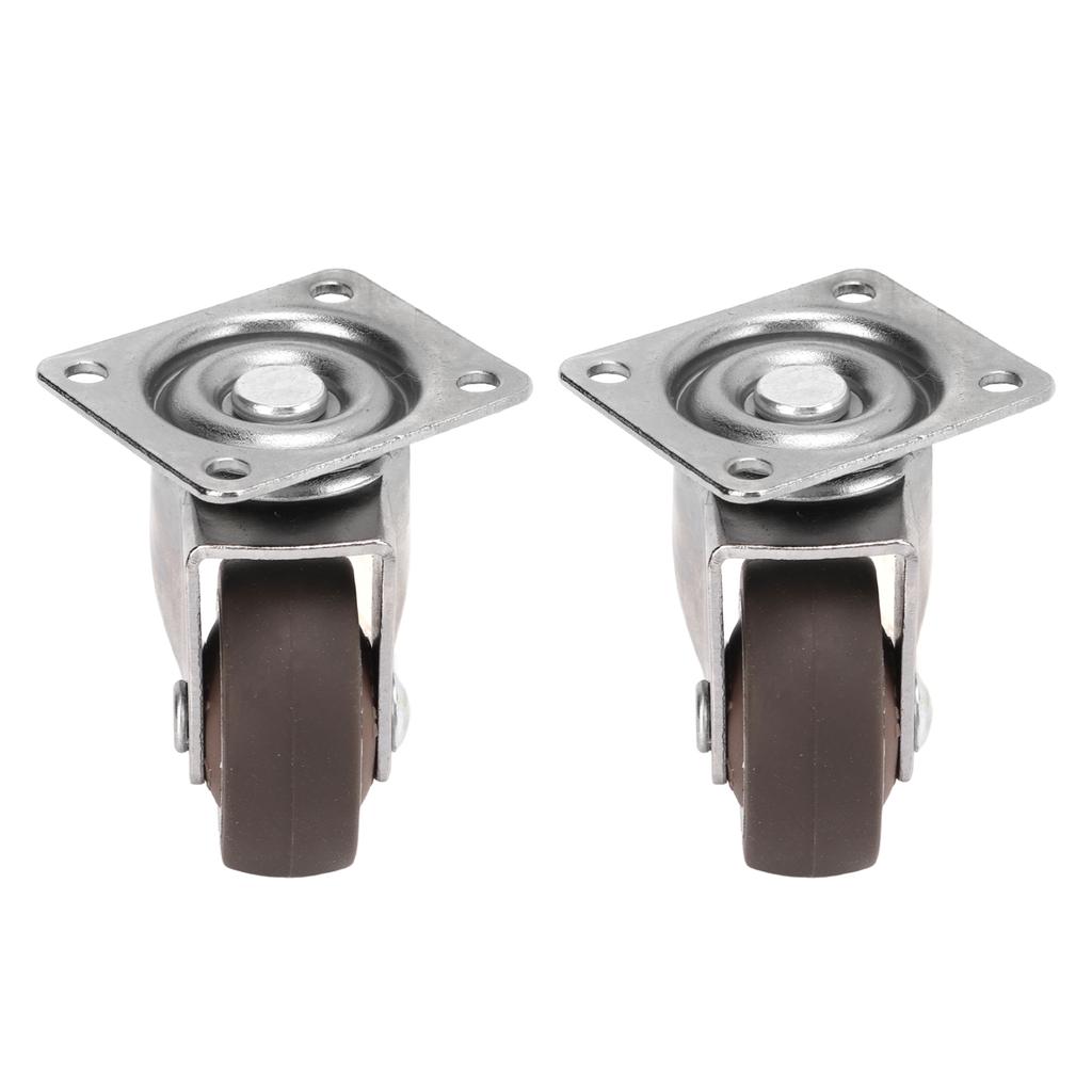 2 szt. Kółka metalowe 33 funty nośność Stojak chromowany Antypoślizgowe Odporne na zarysowania Elastyczne kółko obrotowe płytkowe