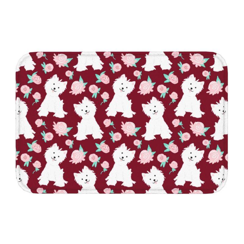 West Highland White Terrier Dog Front Floor Door Entrance Mat Westie Bath Kitchen Doormat Balcony Carpet Rug Toilet Footpad