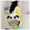 New Panda Plush Doll Casual Backpack Personality Cute Cartoon Versatile Fashion Messenger Bag