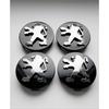 Peugeot Schwarze Rad Alufelgen Nabendeckel Satz 4 Stück 60mm 106 107 206 207 306 307 Nabe