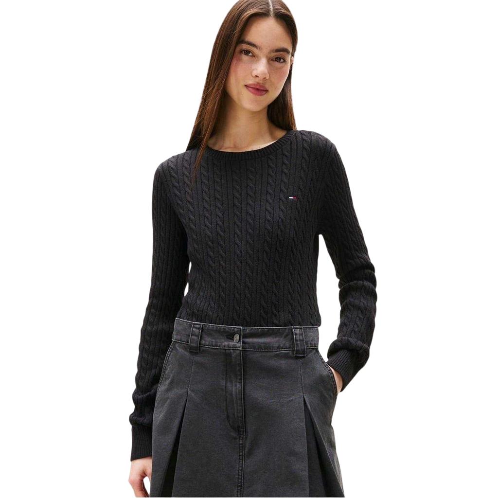 Tommy Jeans Womens/Ladies Cable Knit Long-Sleeved Sweater Top