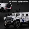 1:32 Dongfeng Mengshi Armored Car X-trail Police Cars Model Toy Wheel Steering Pull Back Sound Light Models Alloy Diecast Toys