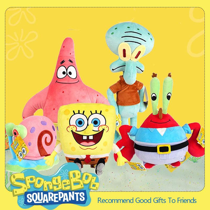 Anime Spongebob Squarepants Patrick Stella Squiddi Eugene H. Krabs Gary Kawaii Cartone Animato Peluche Giocattoli Regalo di Compleanno Per Bambini
