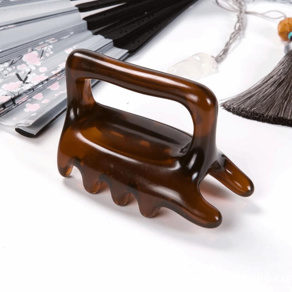 Resin Fascia Cellulite Massager Amber Muscle Massage Comb Fascia Massage Comb  For Shoulder Back