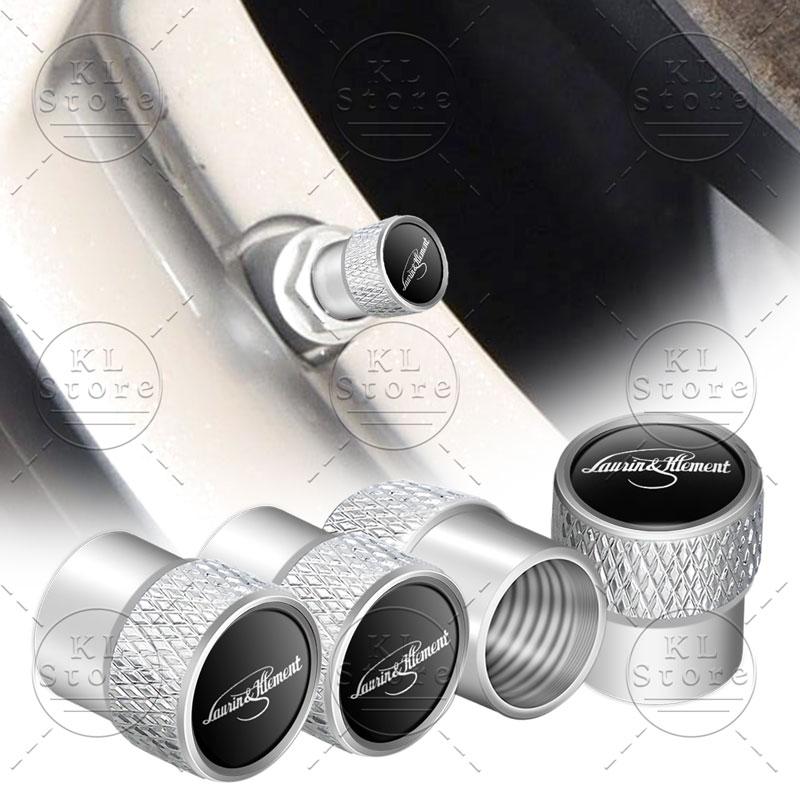 4pz Laurin & Klement Logo Tappini Valvole Aria Pneumatici Ruote Auto Copertura Antipolvere Decorazione Per Skoda Kamiq Fabia Yaris Kodiaq Octavia