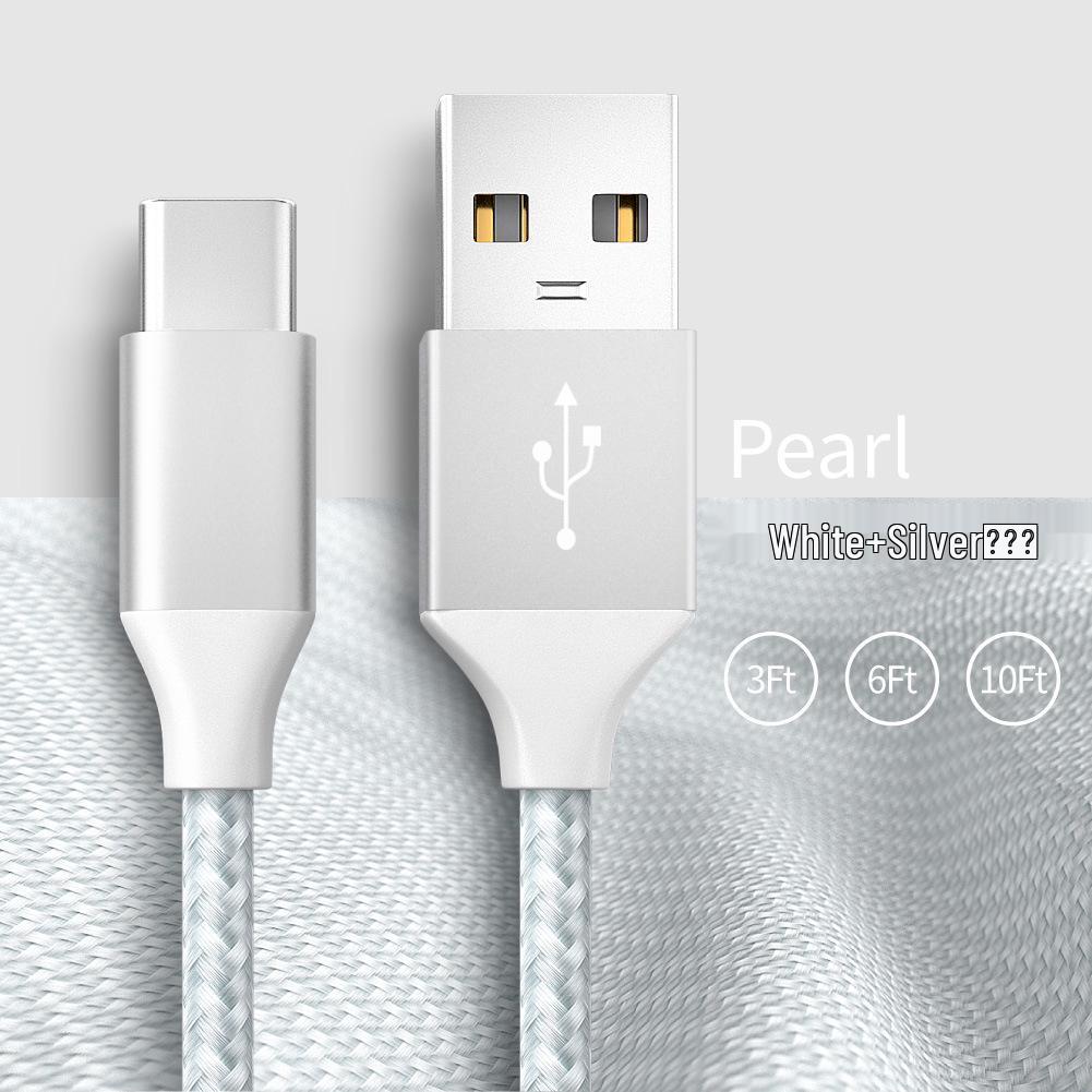 Android Phone Type-C Nylon Braided 3M Fast Charging & Data Cable