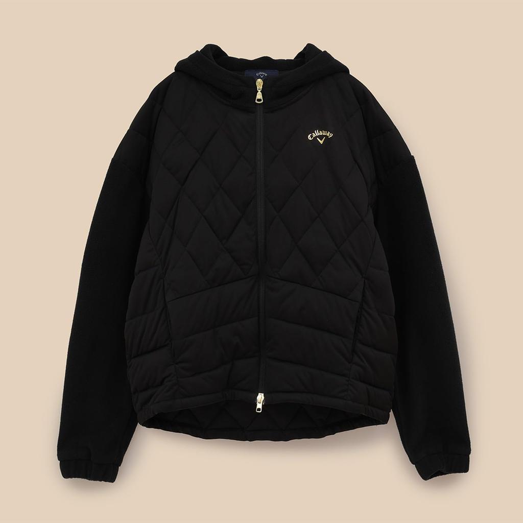 Water Repellent Full Zip Filled Parka Outerwear Golf C23215204 S [Callaway] Women's (Star Stretch Stretchable/Windproof) / / 1010_Black