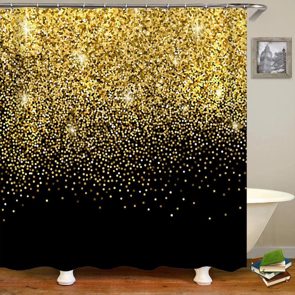 Golden Fantasy Colorful Print Shower Curtain Waterproof Polyester with Hook Bathroom Curtains Home Decoration 3D Shower Curtain