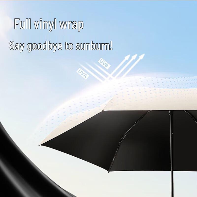 Baizao Portable Mini Tri-Fold Sun & Rain Umbrella