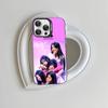 I-illit KPOP For Iphone 15 14 13 Plus 17 16 12 11 Pro Max Matte Colored Silver Luxury Phone Cover