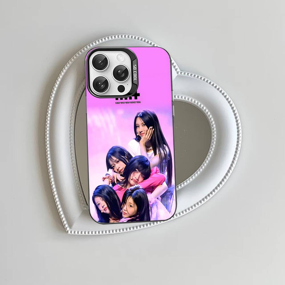 I-illit KPOP For Iphone 15 14 13 Plus 17 16 12 11 Pro Max Matte Colored Silver Luxury Phone Cover