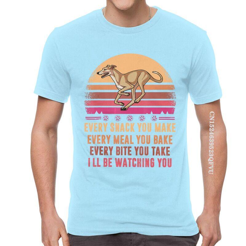 Greyhound T Shirts Men Novelty T Shirts Whippet Sighthound Dog Lover Tshirts Cotton Oversized Tee Tops Kawaii Clothes
