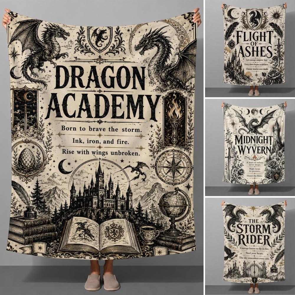 Dark Vintage Medieval Fantasy Gothic Art Aesthetic Throw Soft Flannel Throw Blanket For Couch Bed Sofa Warm Cozy All Season
