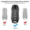 ADY4   Real Carbon Fiber Key Fob Cover with Keychain Fits Porsche Macan 4 EV Electric Model 2024 2025 Taycan 2022 Key Shell Accessories