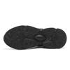 Women's Large Size All-Black Embossed Leather Lace-Up Casual Sports Shoes with Flat Soles