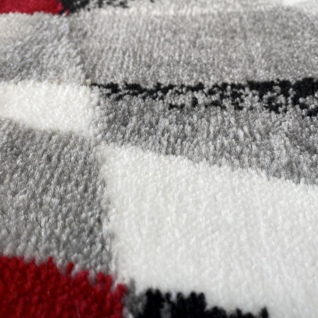 Modern Abstract Area Rug - Geometric Line Pattern Non-Slip Living Room Carpet