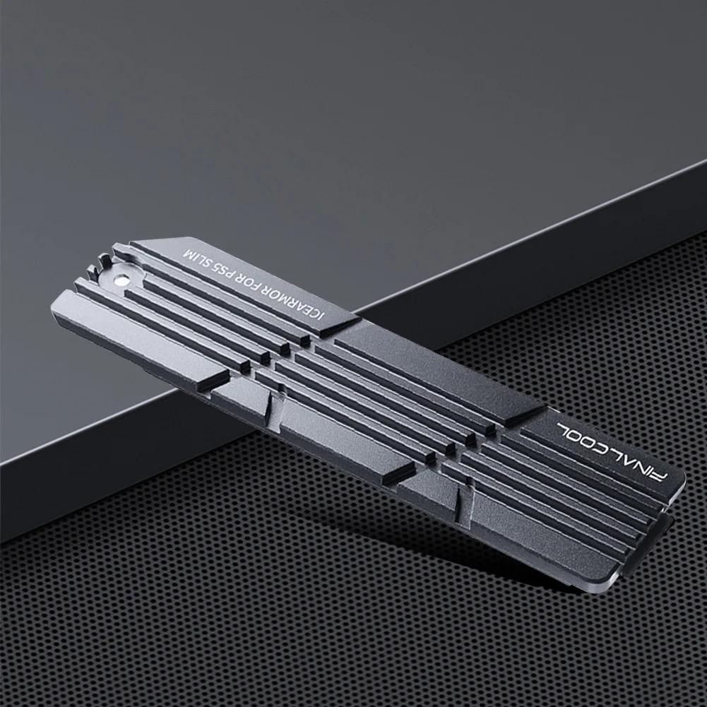 For PS5 Slim SSD Heatsink with Thermal Pads Solid State Drive Cooler SSD Cooling Mounting Kit for 2280 M.2 NVMe SSD