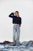 NO EXTRA TOUCH Boho Damage Knit (Navy) / 25Fwkp001Na