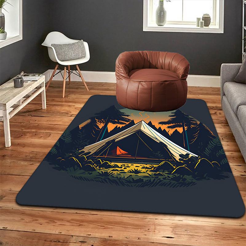 Camping Rug Floor Mat for Living Room or Bedroom Soft and Comfortable Carpet a Gift for Birthday and Holiday.MFF0918414
