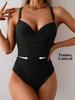1011 Summer Women's Solid Color Sexy Suspender Slim European and American One-piece Swimsuit Hot Sale