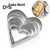 Edelstahl 5 Stücke Kuchenform Glatte Oberfläche Breite Anwendung Herzform DIY Pastenform Backzubehör
