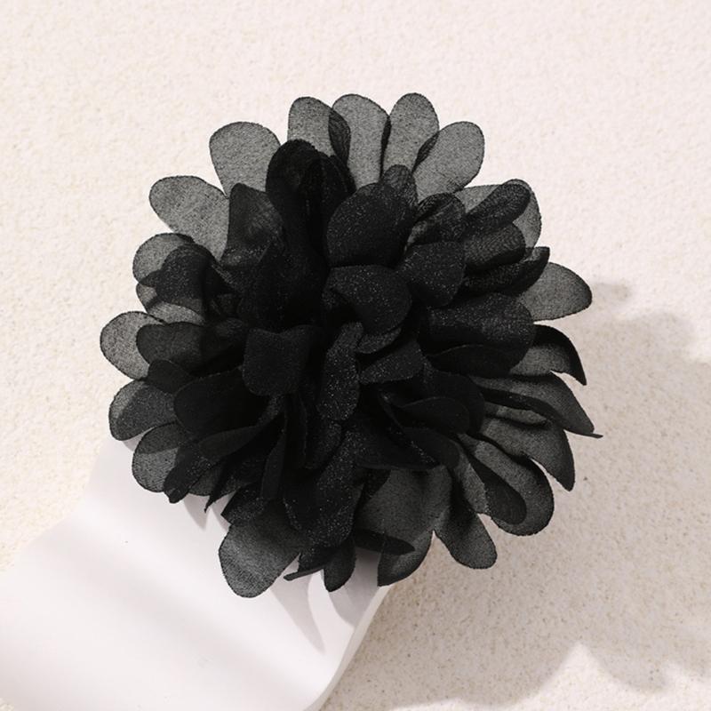 Camellia Shape Brooch Flower Theme Clothes Chiffon Breastpin for Loved Ones