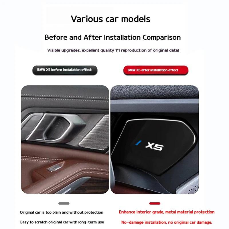 4Pcs For BMW3 5 series i3 i5 X3 X5 G20 G05 G60 G45 -2026 Car Inner Door Bowl Guard Stainless Steel Protection Cover Sticker