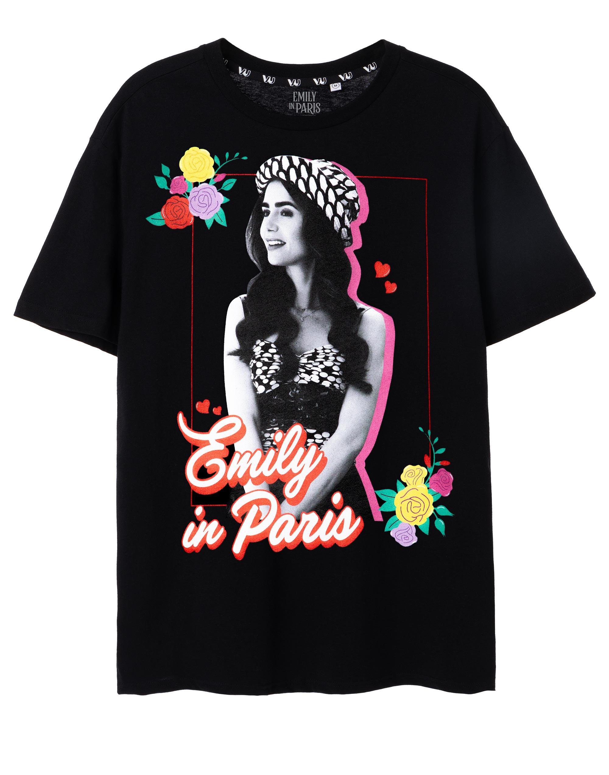 Emily In Paris Short Sleeved TShirt womens Black Official Merch M